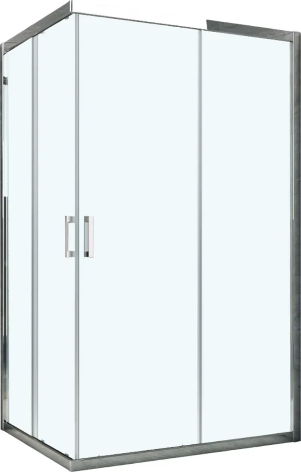 Душевой уголок Vegas Glass ZA-F Tur Novo h1900 110*90 08 01 профиль глянцевый хром, стекло прозрачное