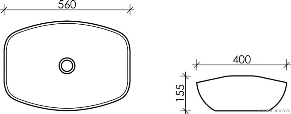 Накладная раковина Ceramicanova Element CN5016