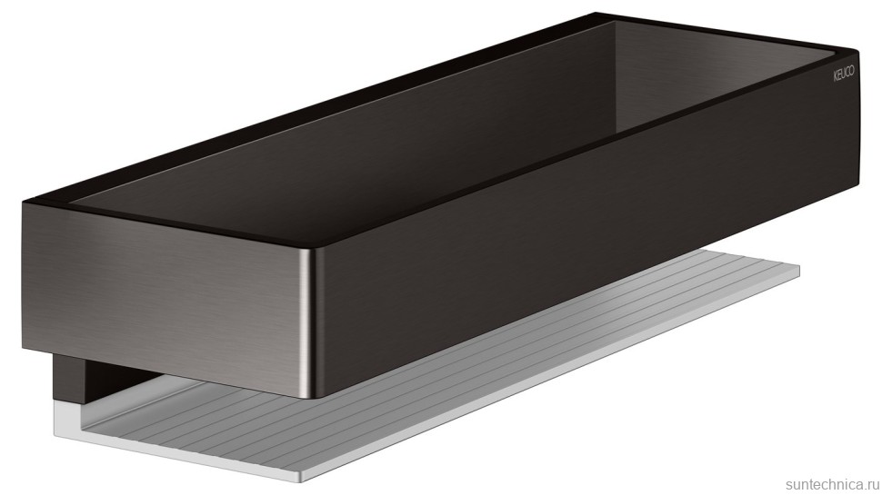 Полка Keuco Edition 11 11158 титан черный шлифованный, алюминий серебристый анодированный