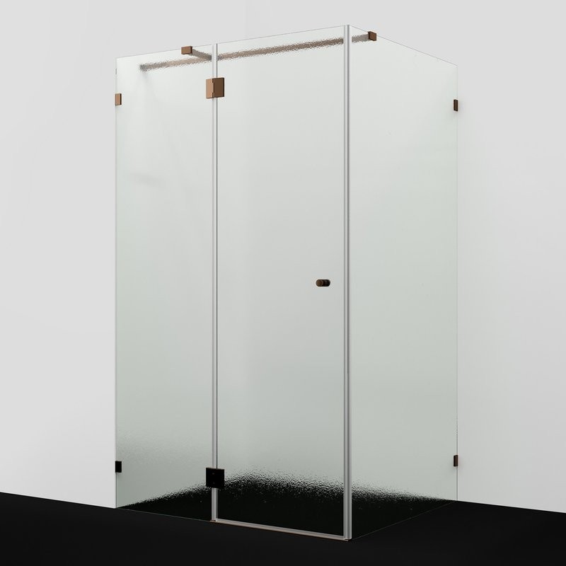 Душевой уголок Wasserkraft Paar 88H07L-TXG 120х90 см, стекло текстурное, фурнитура розовое золото