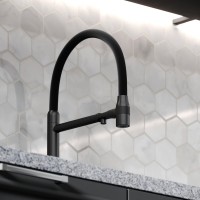 Смеситель для кухни Sancos Garda SC4009MB с гибким изливом, матовый черный