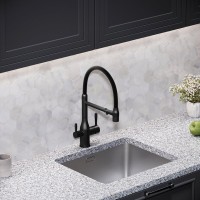 Смеситель для кухни Sancos Garda SC4009MB с гибким изливом, матовый черный