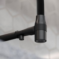Смеситель для кухни Sancos Garda SC4009MB с гибким изливом, матовый черный