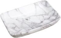 Накладная раковина SantiLine SL-7027 светло-серый мрамор