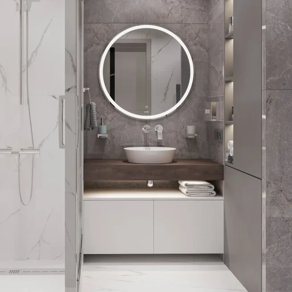 Мебель для ванной с раковиной Duravit Cape Cod 40: столешница 100, дуб карпентер, без отверстий + 2 тумбы 50