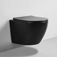 Комплект Унитаз подвесной BOND Oval F01-108 безободковый, с микролифтом, черный + Звукоизоляция Grohe + Инсталляция Solido 38811KF0 3 в 1 с кнопкой смыва