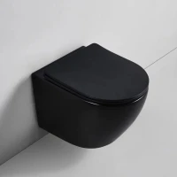 Комплект Унитаз подвесной BOND Oval F01-108 безободковый, с микролифтом, черный + Звукоизоляция Grohe + Инсталляция Solido 38811KF0 3 в 1 с кнопкой смыва