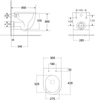 Комплект Унитаз подвесной BOND Oval F01-108 безободковый, с микролифтом, черный + Звукоизоляция Grohe + Инсталляция Solido 38811KF0 3 в 1 с кнопкой смыва