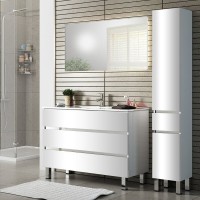 Тумба с раковиной Sanvit Кубэ -3 120 белый глянец