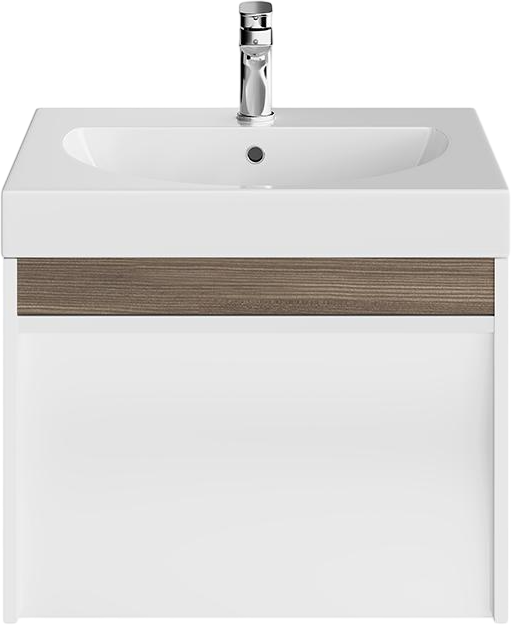 Тумба с раковиной KERAMA MARAZZI Modula 60 подвесная, белая глянцевая