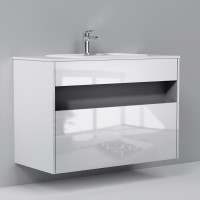 Тумба с раковиной AM.PM Func 100 белый глянец Тумба с раковиной AM.PM Func 100 белый глянец