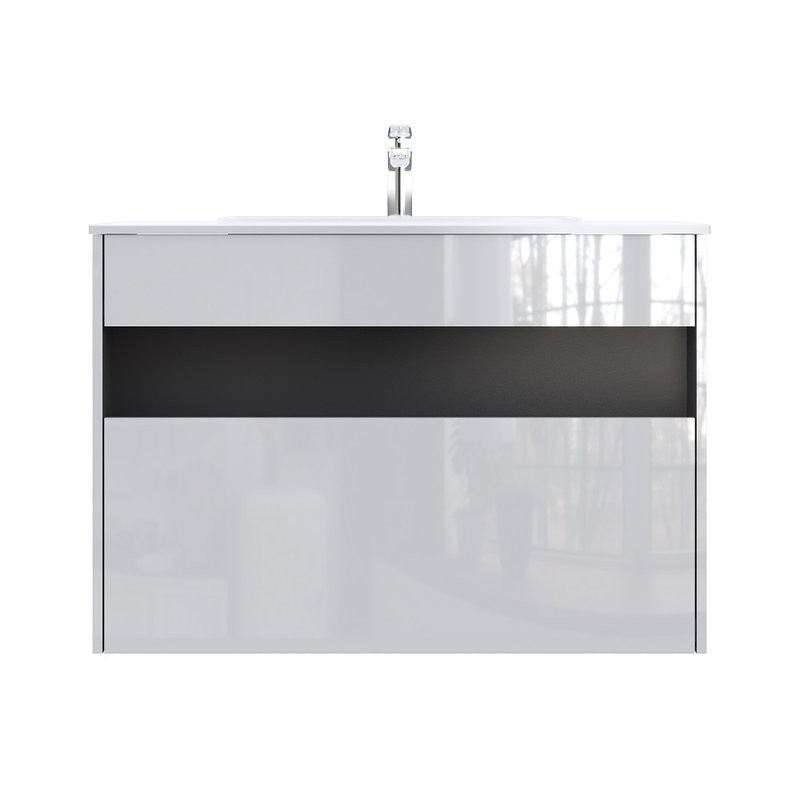 Тумба с раковиной AM.PM Func 100 белый глянец