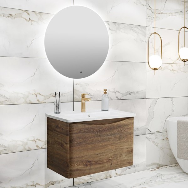 Мебель для ванной комнаты Runo Тоскана 60 темное дерево