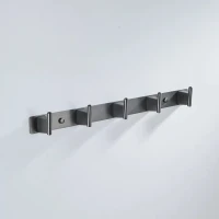 Крючки для ванной и кухни / планка с 5 крючками Shevanik SG5751T, оружейная сталь