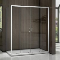 Душевой уголок Good Door Latte WTW-TD+SP-100-C-WE 160х100 + очиститель для стекол