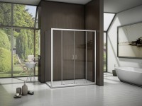 Душевой уголок Good Door Latte WTW-TD+SP-100-C-WE 160х100 + очиститель для стекол
