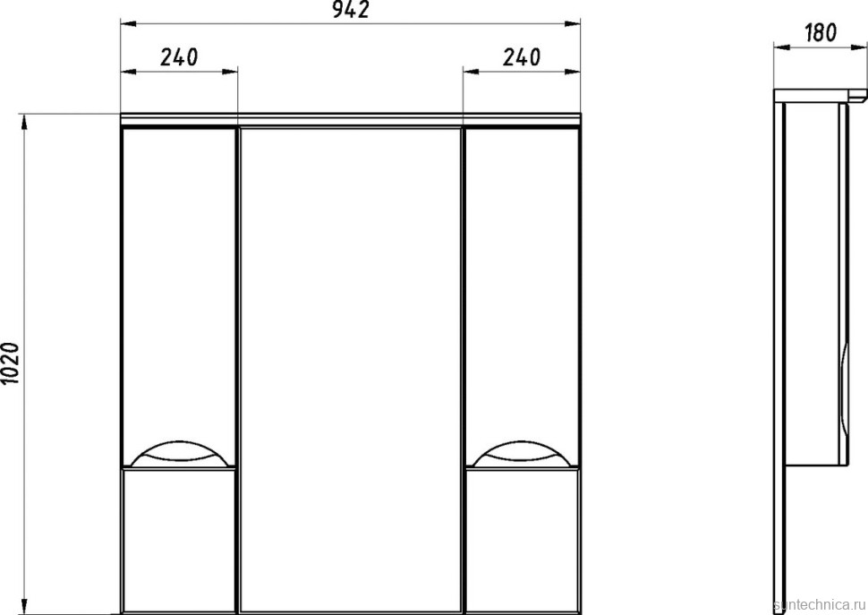 Мебель для ванной комнаты ASB-Mebel Мессина 100 с дверками