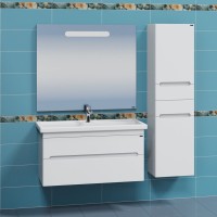 Тумба с раковиной СаНта Лондон 100 подвесная, 2 ящика