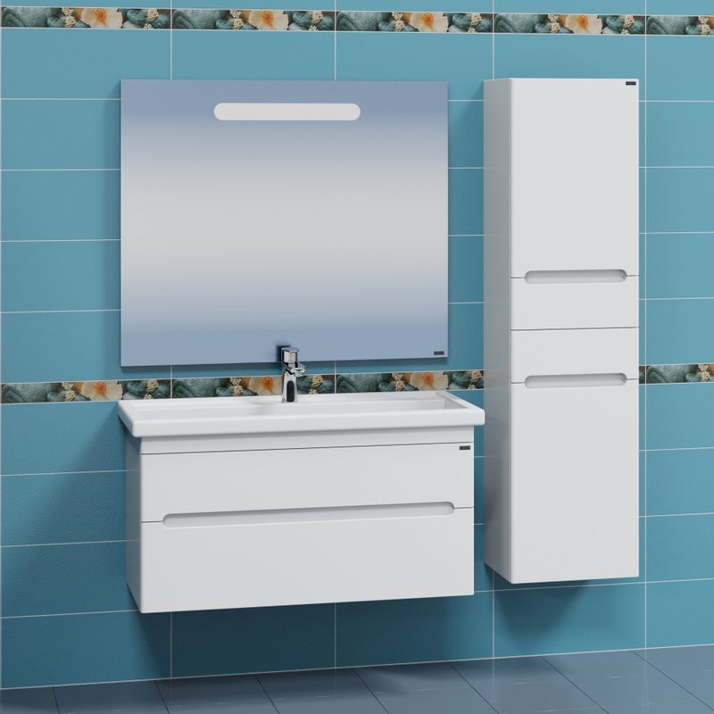 Тумба с раковиной СаНта Лондон 100 подвесная, 2 ящика