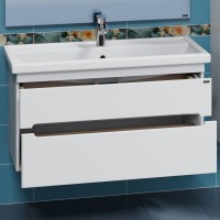 Тумба с раковиной СаНта Лондон 100 подвесная, 2 ящика