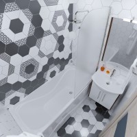 Акриловая ванна Triton Стандарт 140x70 см, пристенная, белая, на ножках