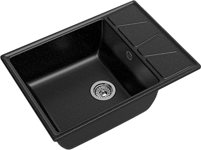 Комплект Мойка GranFest Vertex GF-V-680L черная + Измельчитель Bone Crusher BC 1000-AS