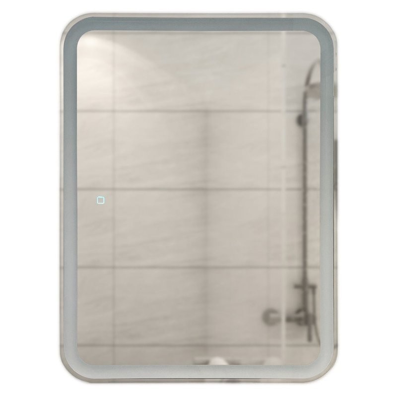 Шкаф с зеркалом в ванную MIXLINE с подсветкой, 75х16х50 белый