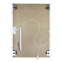 Шкаф с зеркалом в ванную MIXLINE с подсветкой, 75х16х50 белый