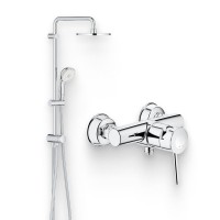 Душевой комплект Смеситель для душа Grohe BauClassic 32867000 + Стойка New Tempesta Rustic 27399002
