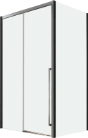 Душевой уголок Veconi Premium Trento PTC-SP-30GR 150x90, профиль брашированный графит, стекло прозрачное