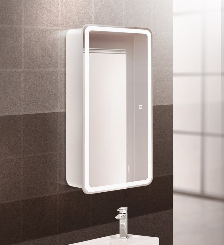 Зеркало-шкаф BelBagno Marino SPC-MAR-400/800-1A-LED-TCH с подсветкой