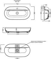 Накладная раковина Hatria Happy hour Y8AP01 белая