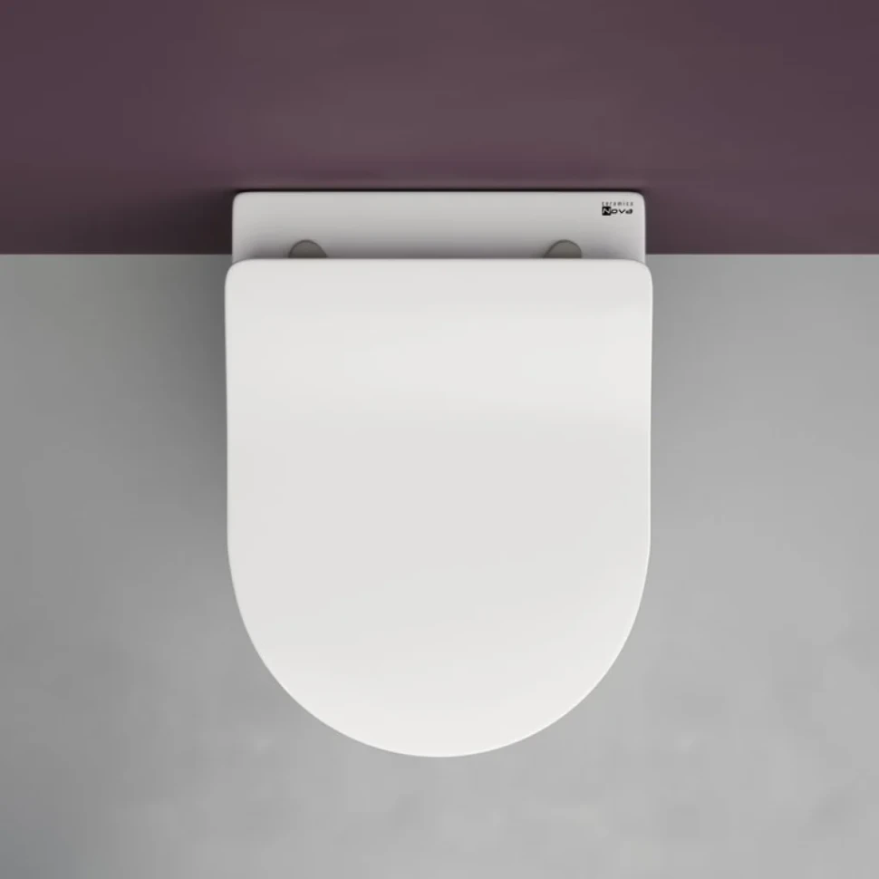 Комплект Унитаз подвесной Ceramicanova Play CN3001 безободковый, с микролифтом + Инсталляция Envision CN1002M + Кнопка Fla, матовый хром