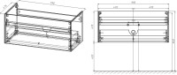 Тумба с раковиной Vincea Chiara 100, натуральный дуб, с белой раковиной