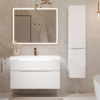 Мебель для ванной комнаты Jorno Puro 100 подвесная, белая