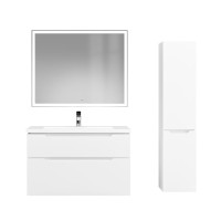 Мебель для ванной комнаты Jorno Puro 100 подвесная, белая
