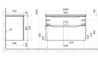 Мебель для ванной комнаты Jorno Puro 100 подвесная, белая