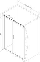 Душевая дверь в нишу AM.PM Gem Solo W90G-140-1-195MT 140 см