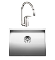 Комплект Мойка Blanco Claron 550-IF + Смеситель Grohe Euroeco