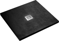 Поддон для душа BelBagno Uno A 90х90, черный матовый, с сифоном