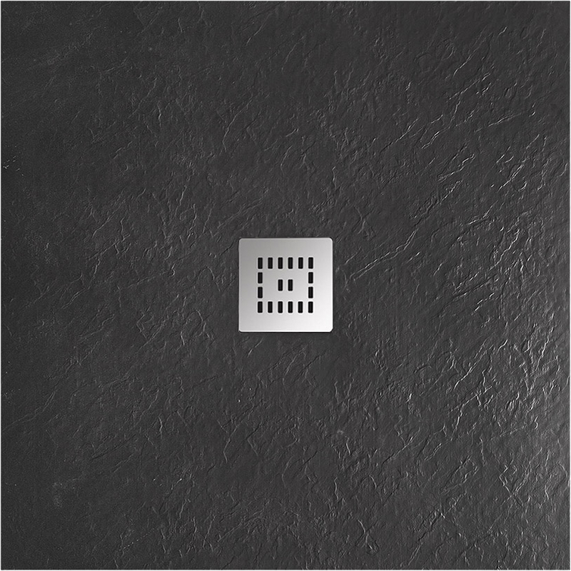 Поддон для душа BelBagno Uno A 90х90, черный матовый, с сифоном