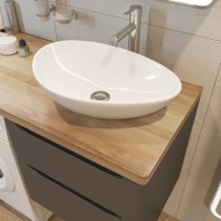 Тумба с раковиной STWORKI Берген 60 серая со светлой столешницей 122, Moduo 55 Leaf, L