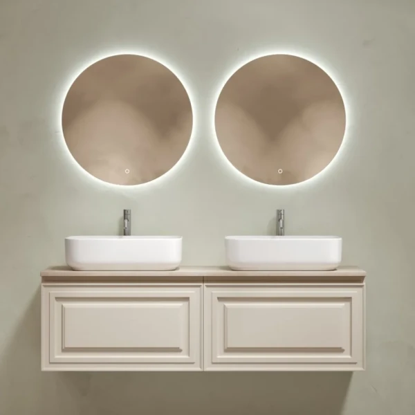 Мебель для ванной комнаты Sancos Very 140 beige soft, столешница бежевая TT140A2X, раковина CN5043