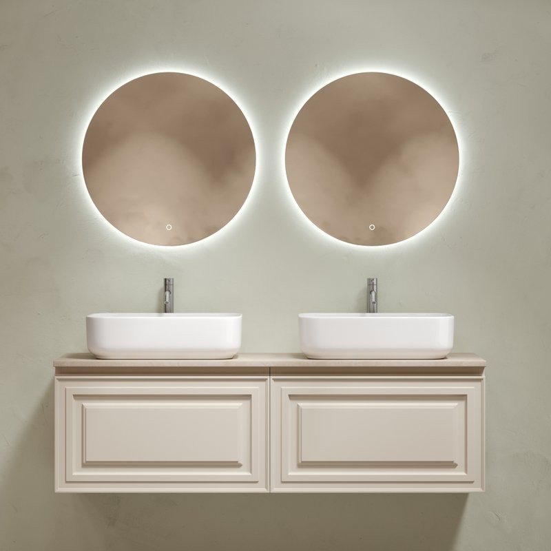 Мебель для ванной комнаты Sancos Very 140 beige soft, столешница бежевая TT140A2X, раковина CN5043