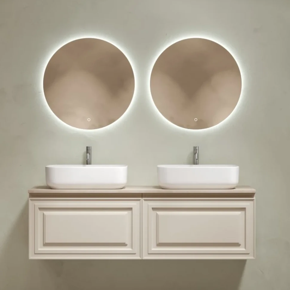 Мебель для ванной комнаты Sancos Very 140 beige soft, столешница бежевая TT140A2X, раковина CN5043