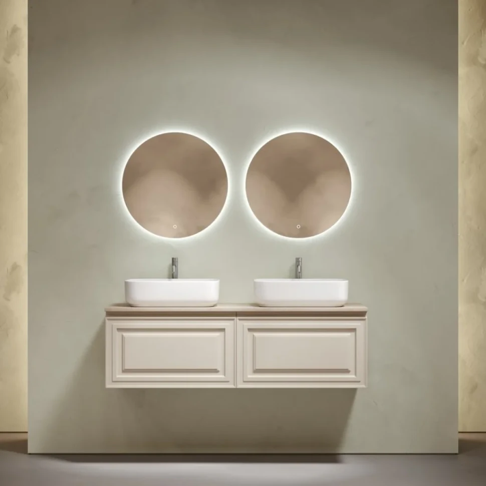Мебель для ванной комнаты Sancos Very 140 beige soft, столешница бежевая TT140A2X, раковина CN5043