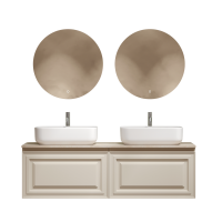 Мебель для ванной комнаты Sancos Very 140 beige soft, столешница бежевая TT140A2X, раковина CN5043