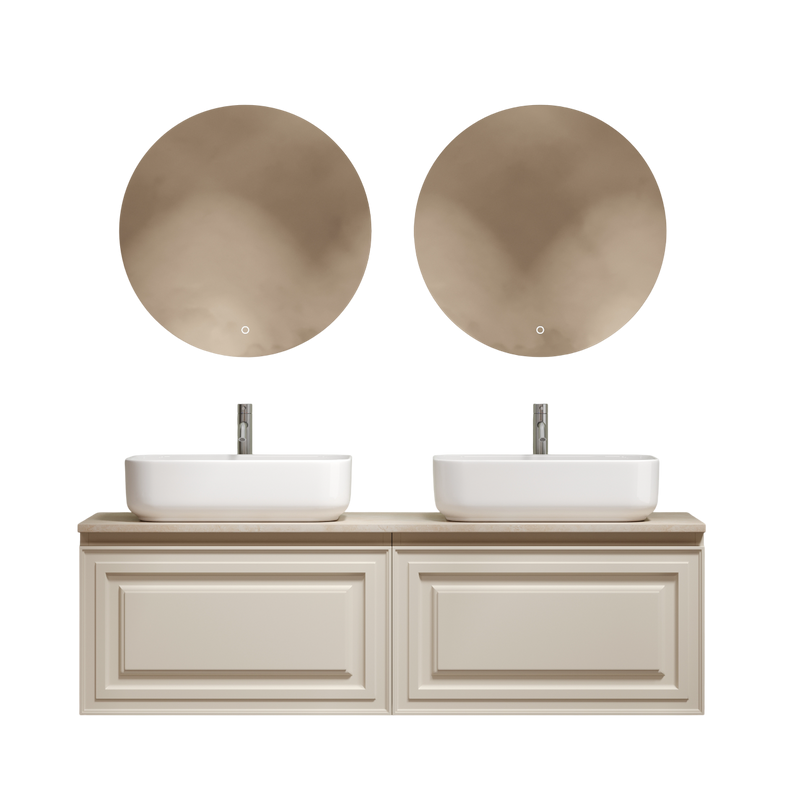 Мебель для ванной комнаты Sancos Very 140 beige soft, столешница бежевая TT140A2X, раковина CN5043