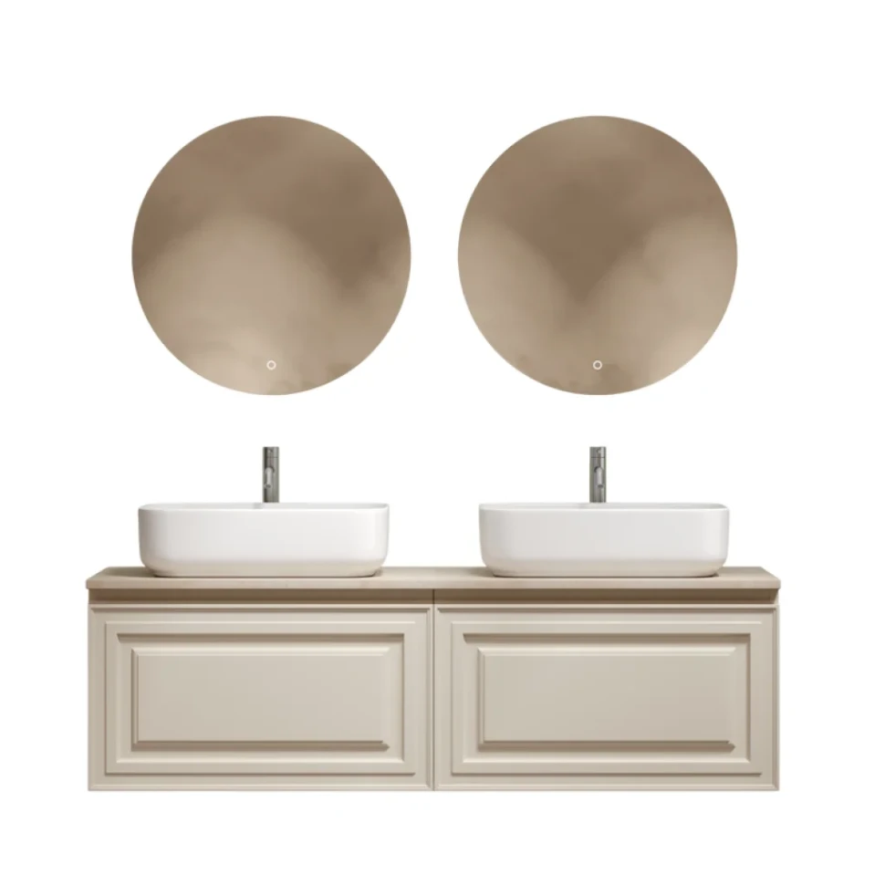 Мебель для ванной комнаты Sancos Very 140 beige soft, столешница бежевая TT140A2X, раковина CN5043