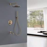 Душевой комплект Abber Wasser Kreis AF8117G С ВНУТРЕННЕЙ ЧАСТЬЮ, матовое золото